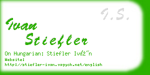 ivan stiefler business card